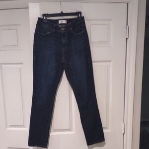 cabi 3386 High Straight Jeans dark denim straight leg Size 10 Great Fit